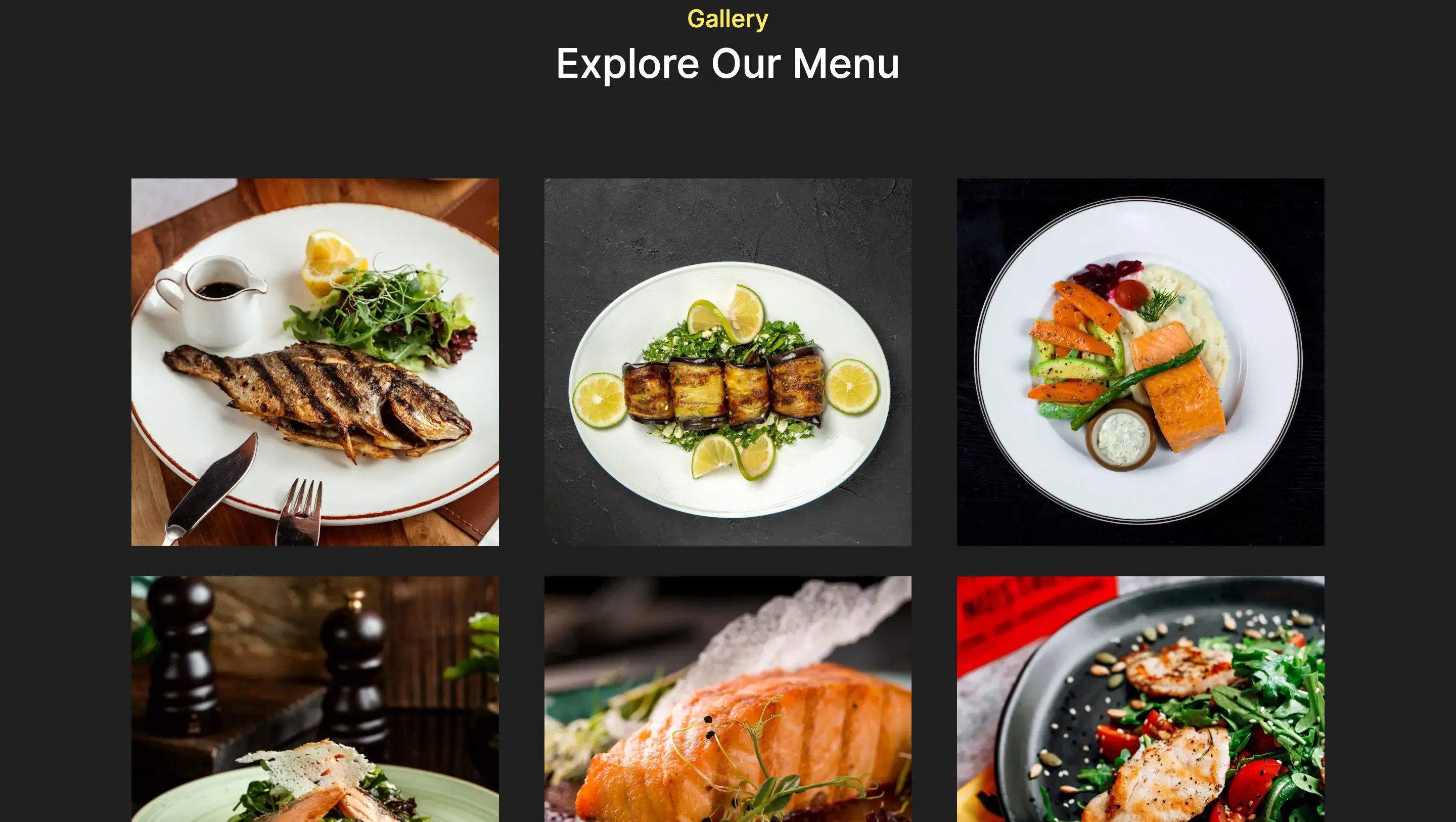 sjabloon voor restaurantlandingspagina
