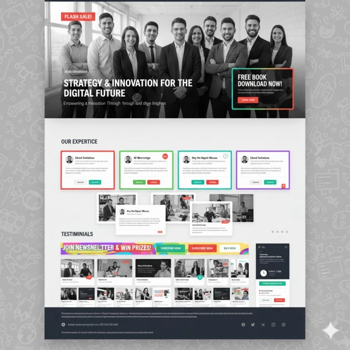 Überforderndes Landingpage-Design