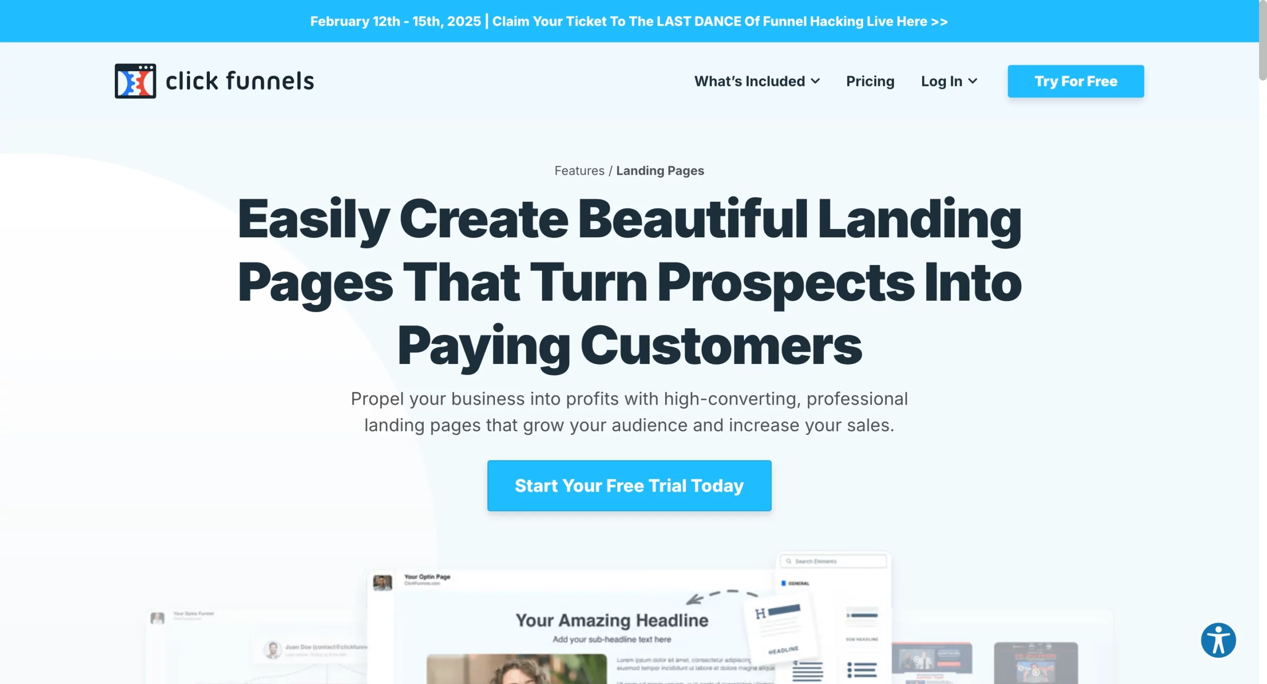 ClickFunnels 홈페이지