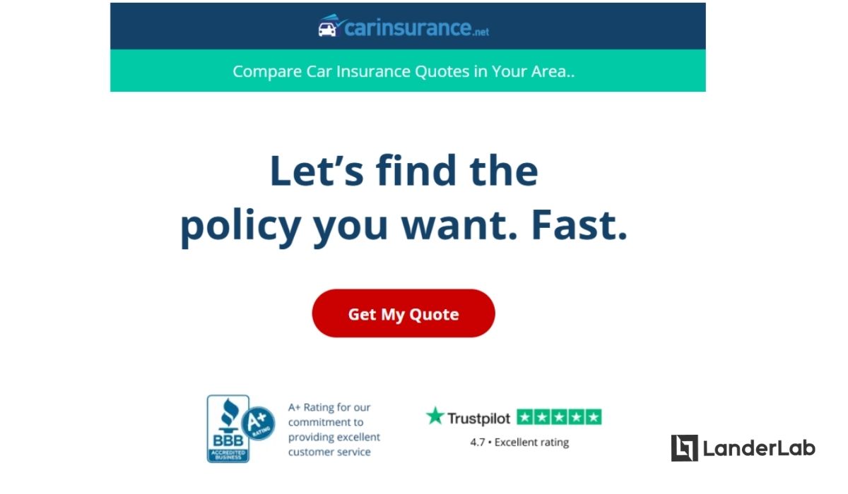Página de captación de leads de seguros