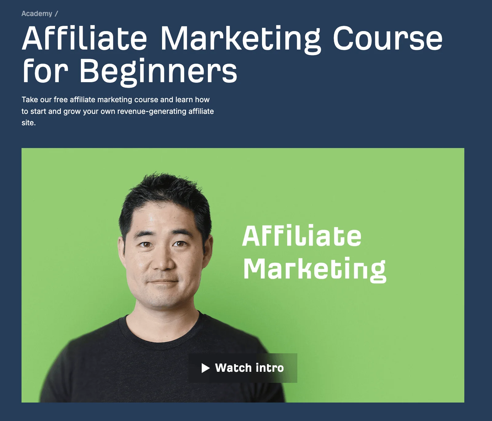 Affiliate-Marketing-Kurs für Einsteiger von Ahrefs