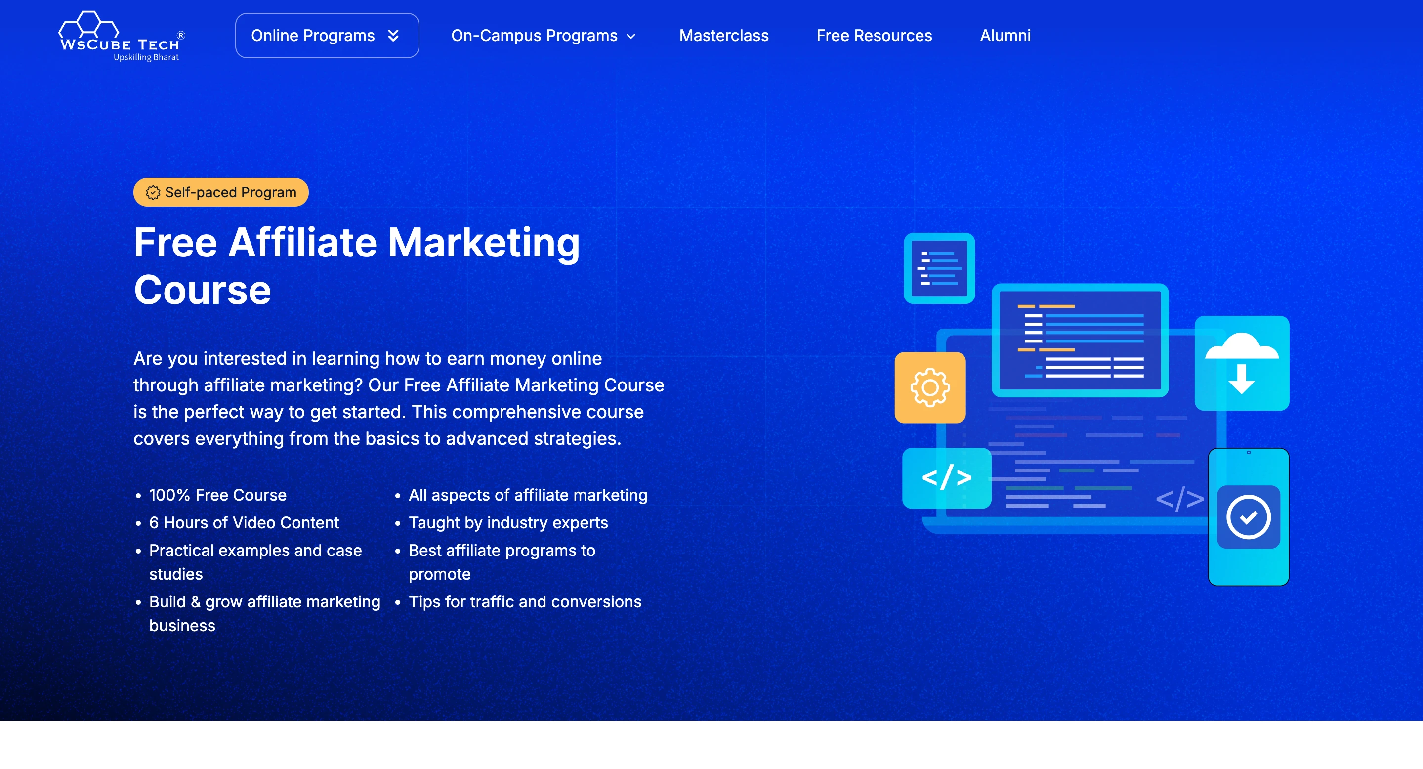 Kostenloser Affiliate-Marketing-Kurs von WsCube Tech