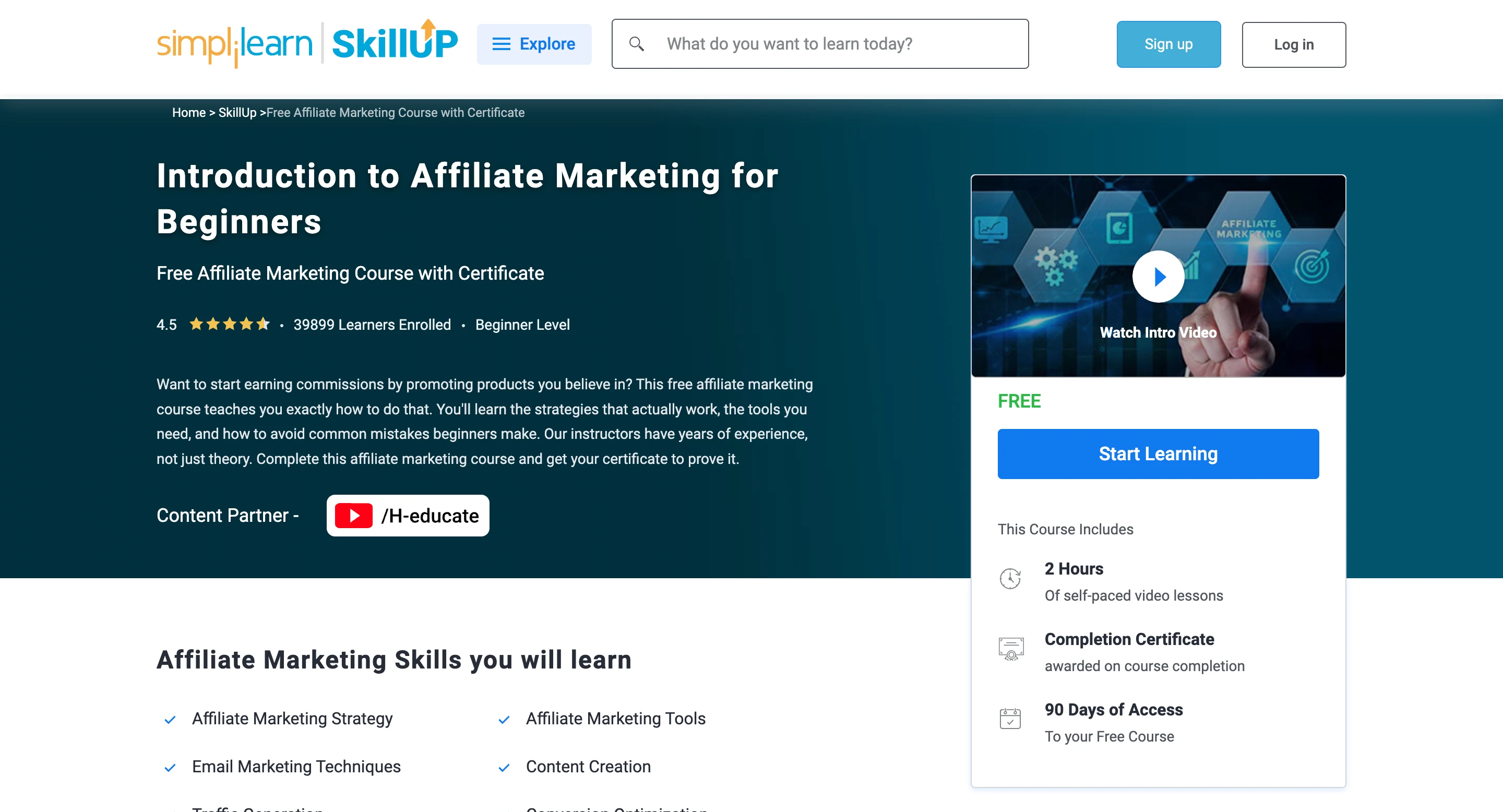 Kurs „KI im digitalen Marketing“ von Simplilearn