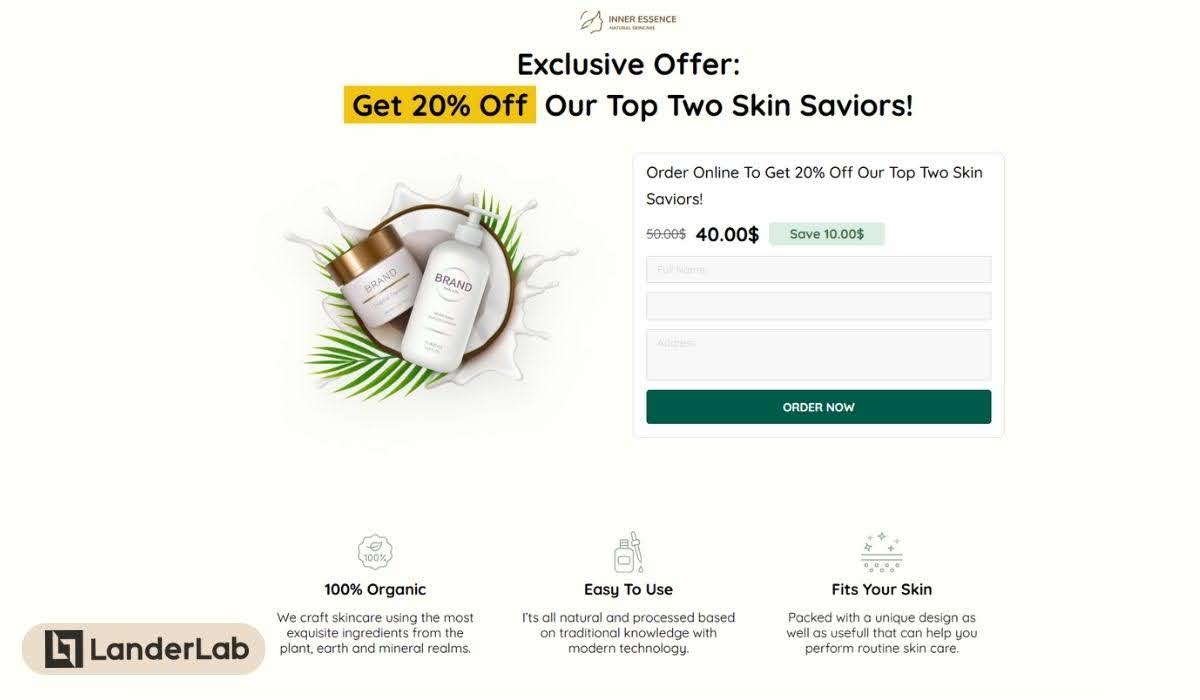 landing page de producto