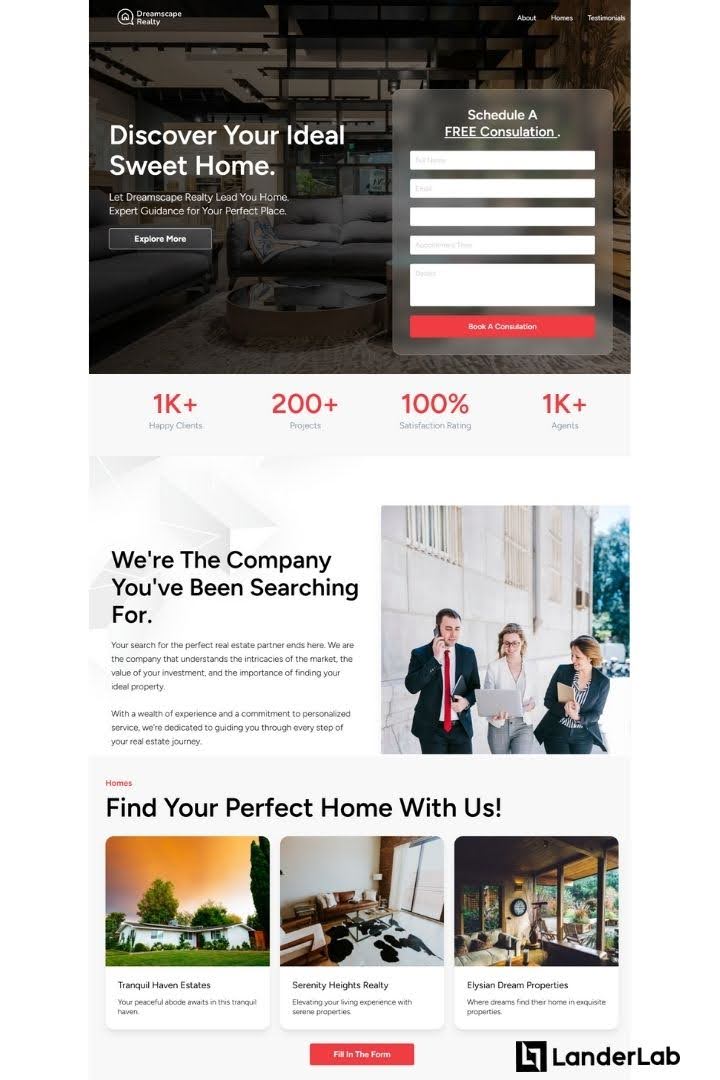 Lead-Generierungs-Landingpage