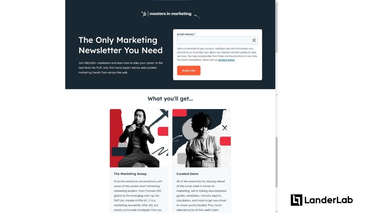 Newsletter-Landingpage