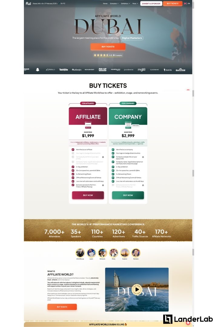 Landingpage für Präsenzveranstaltungen
