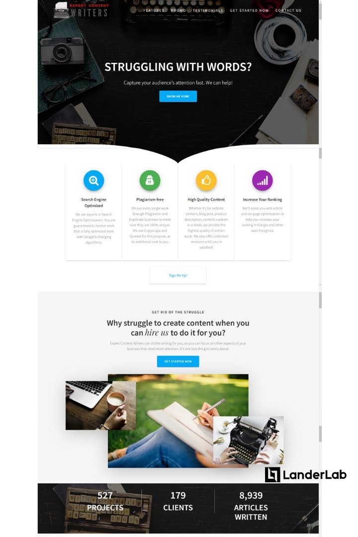Startseite als Landingpage