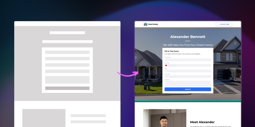 Landingpage-Wireframe