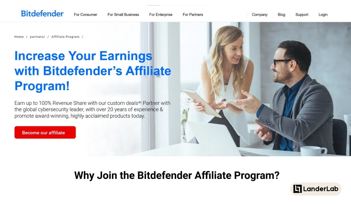 bedrijf met direct affiliateprogramma