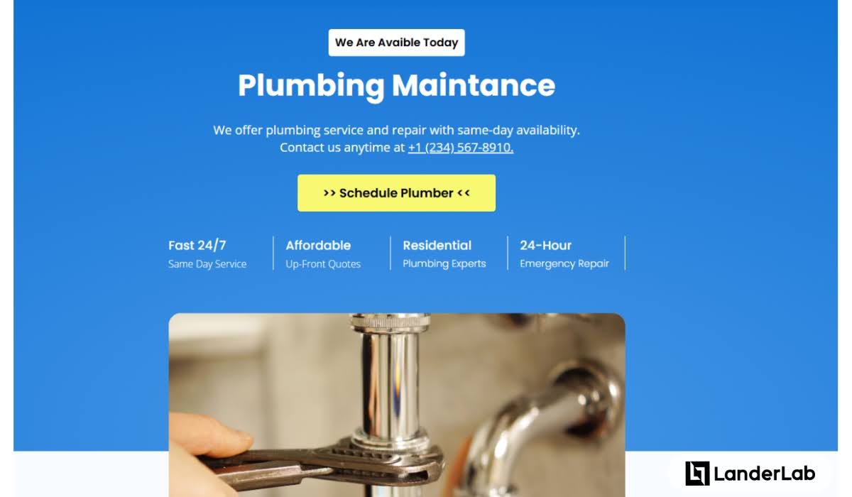 Contoh Landing Page Jasa Pipa Ledeng