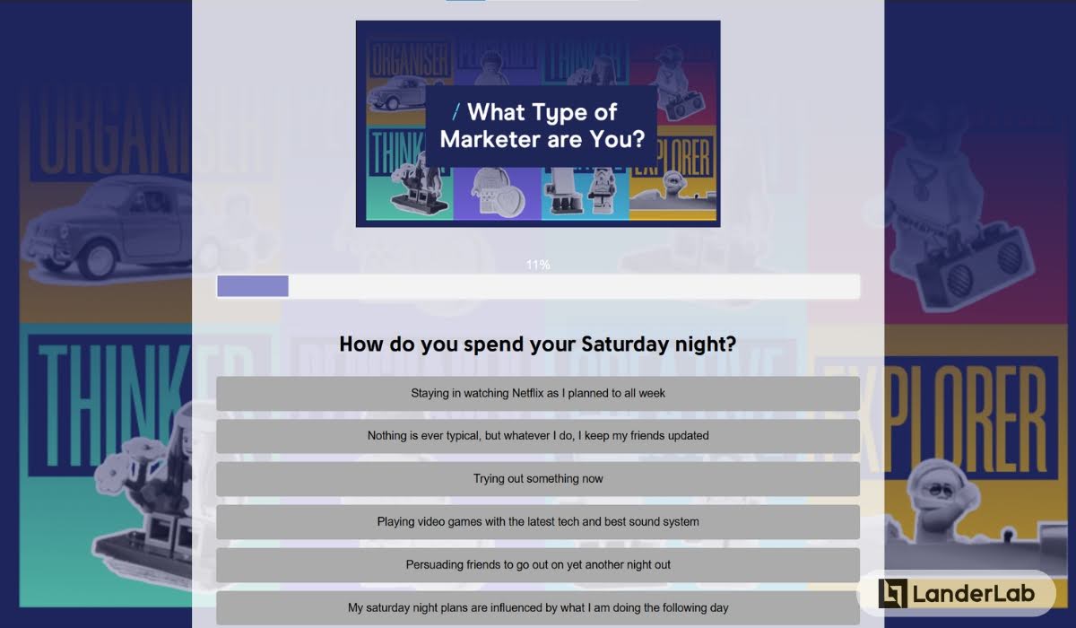 Quiz oparty na personach w stylu BuzzFeed