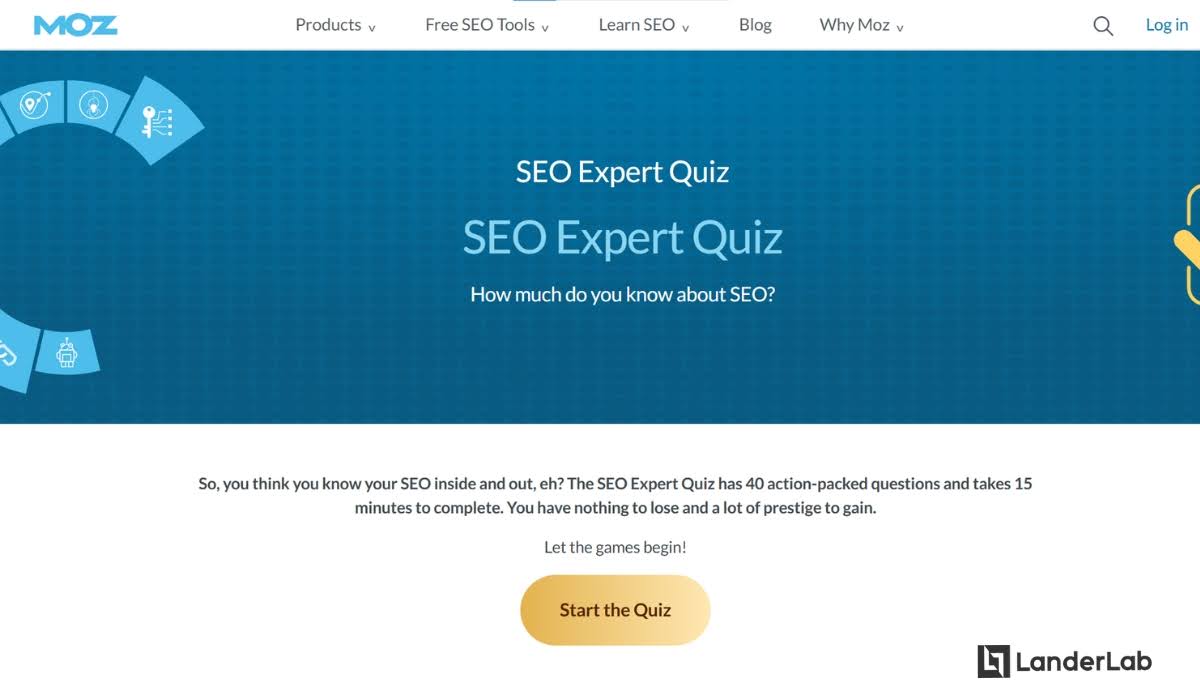 Quiz z ciekawostek i wiedzy: quiz eksperta SEO od Moz