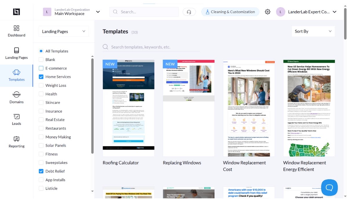 Lead-Generierungskanal Landingpages
