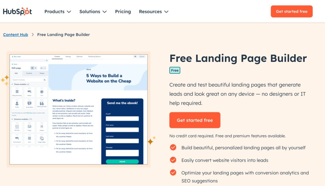 HubSpot-Landingpage-Builder