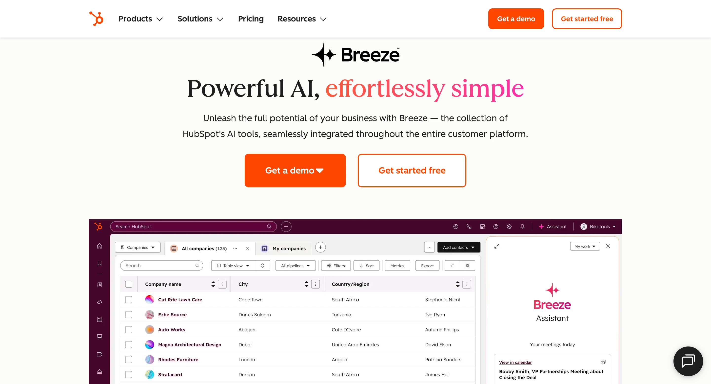 HubSpot Breeze