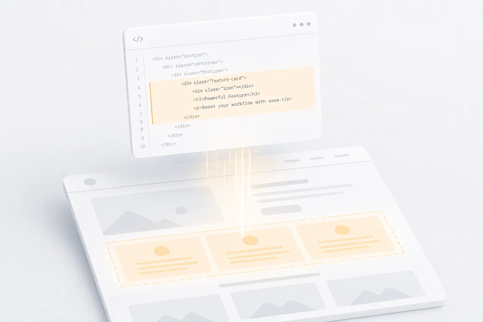KI fügt HTML-Code für die Landingpage-Compliance ein